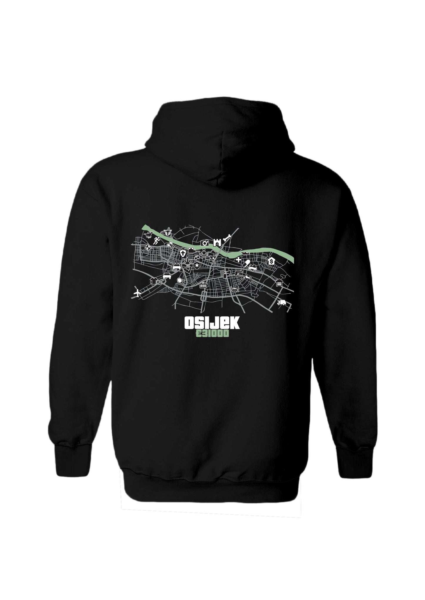 GTA Gradovi Crna Hoodie